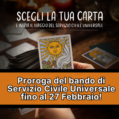 Proroga del BANDO SCU 24 al 27 febbraio!