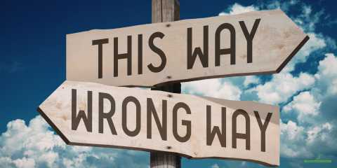 direzioni giusta e sbalgiata