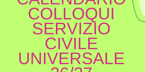 Pubblicato il calendario colloqui Arci Servizio Civile Empoli APS
