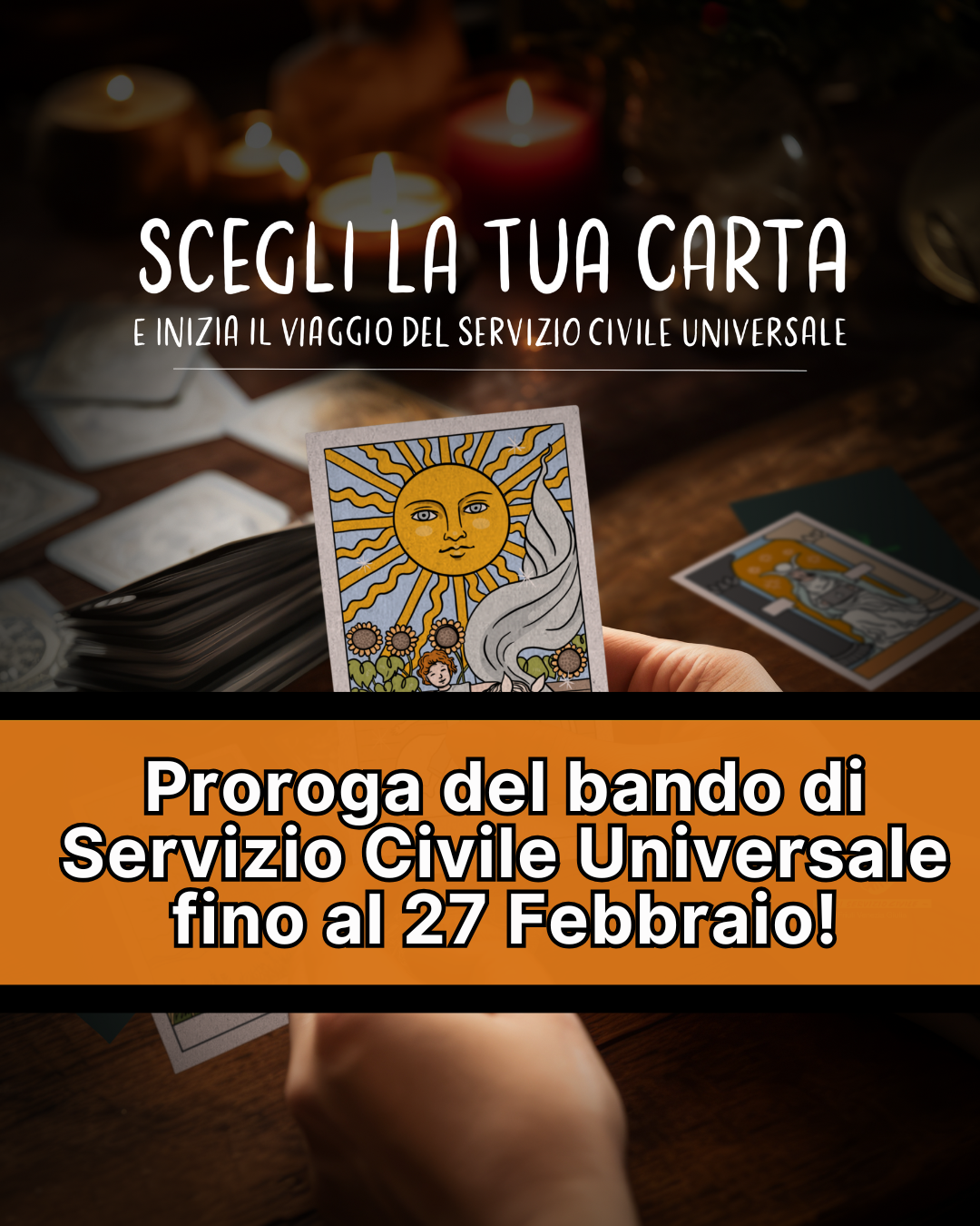 Proroga del BANDO SCU 24 al 27 febbraio!